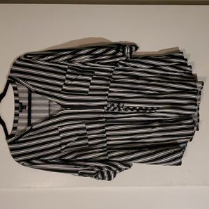 Torrid Black and White Stipped Tunic